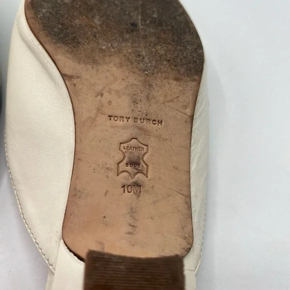 Tory Burch Sz‎ 10 Patos Logo Kitten Heel Mules - Picture 11 of 13